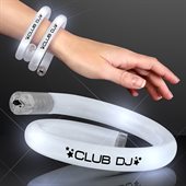 Twister White Wristband With Flashing LED
