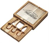 Vacherin Glass Cheese Board And Knife Set