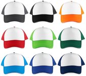 White Fronted 5-Panel Mesh Trucker Hat