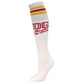 White Full Cushion Tube Sock Knit In Logo