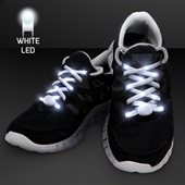 White LED Flashing Shoelaces