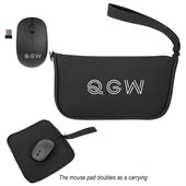 Wireless Mouse Plus Mousepad Carrying Case