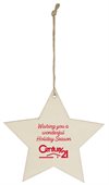 Wooden Star Tree Ornament