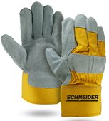 Yellow Suede Cowhide Leather Palm Gloves